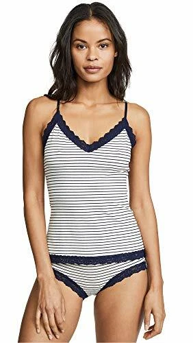 Hanky Panky 270631 Jersey Stripe Lace Trim Camisole size M navy - Image 1 of 1