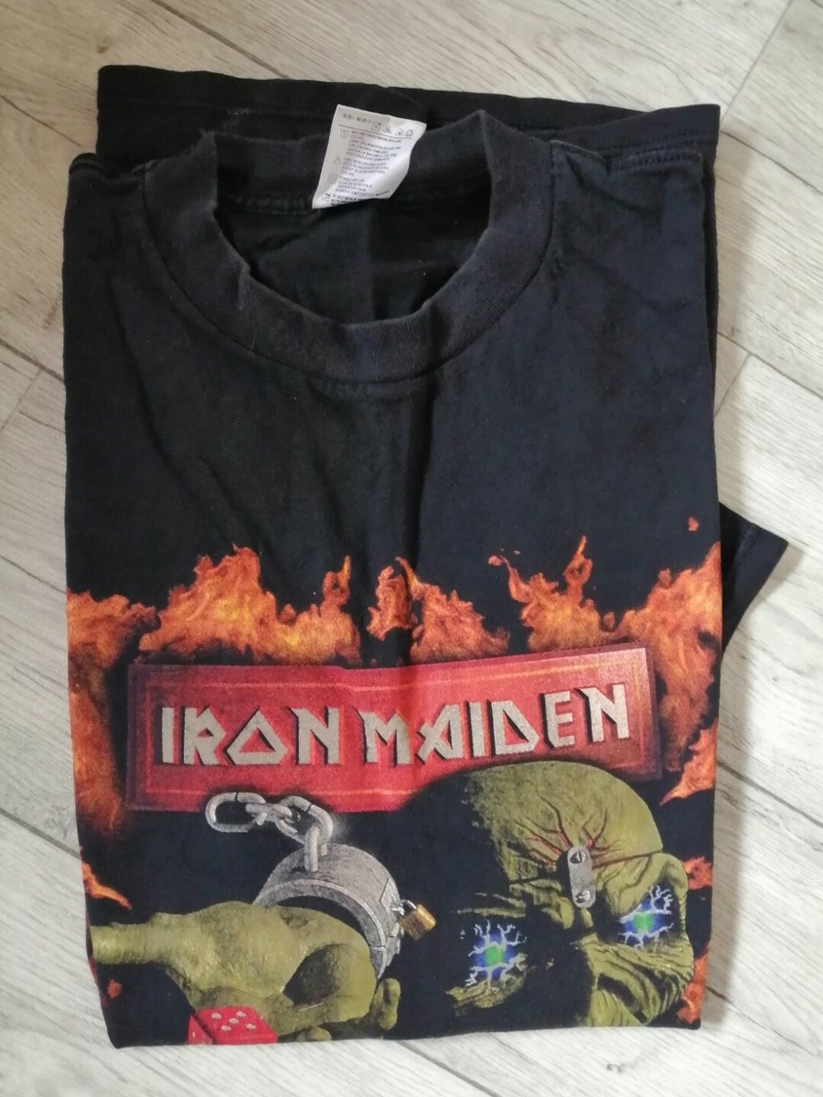 IRON MAIDEN Genuine TOUR T Shirt VIRTUAL X1 1998 XL VINTAGE Angel