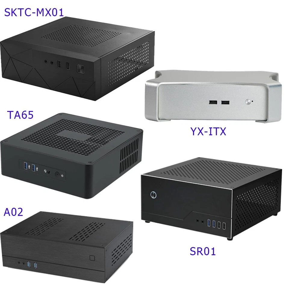 Mini ITX Desktop Case HTPC Small Computer Chassis Fit 1U FLEX Power Supply - Image 3 of 3