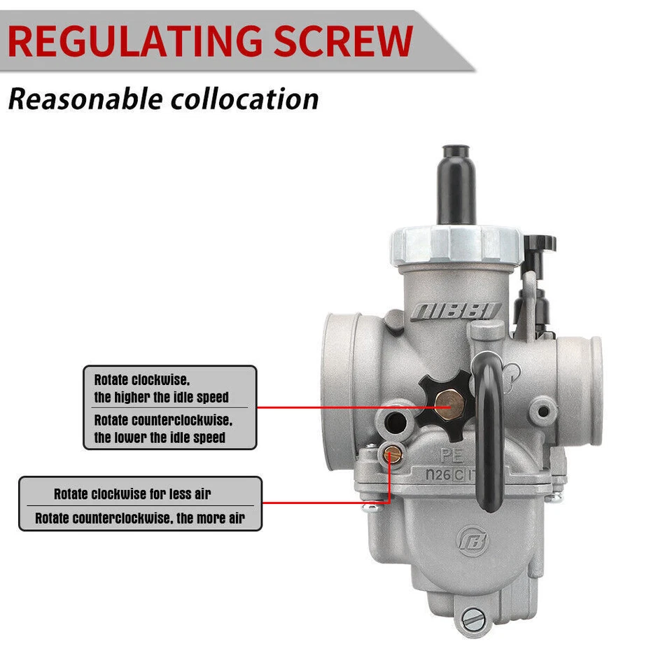 NIBBI PE26 Performance Carburetor for Suzuki DRZ125 DR-Z125 DRZ125M 2003-2024 - Image 4 of 4