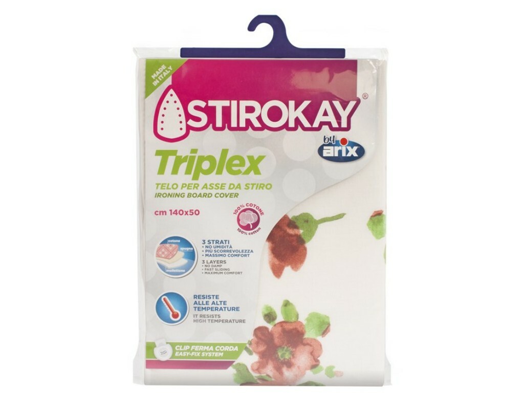 COPRIASSE COPRI ASSE DA STIRO ARIX TRIPLEX CM. 140X50