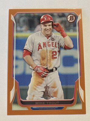 Mike Trout /250 2014 Bowman Orange Parallel #168  LA Angels short print