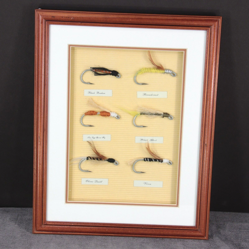 Hand Tied FLY FISHING Salmon Trout Lures, 6 assorted, Pro Framed w/ Matte MINT! eBay