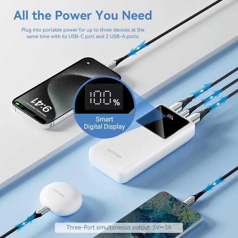 Power Bank 20000mah Mobile Phone Plastic Medium Multicolor 2-usb Portable 22.5w Power Bank 20000mah Mobile Phone Plastic Medium Multicolor 2-usb Portable 22.5w