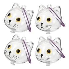  4PCS Pet Hair Memorial keepsake: Cat Hair Keepsake Keyring - Cat Lovers Gift -