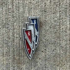 1960 Era Buick Tri Shield Grill Badge Emblem Vintage Ornament Skylark Wagon