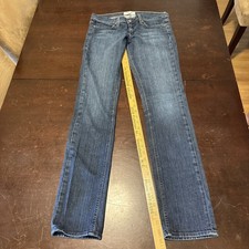 Habitual Womens Straight Leg Jeans Dark Wash Blue Denim Made in USA Size 28
