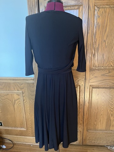 Beautiful Black Below Knee Wrap Dress From KIYONNA size SM - Picture 3 of 3