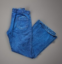 70s US Navy Seafarer Wide Leg Flare Jeans.34/31.5  stenciled.talon 42