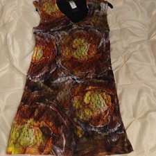 ACDLER Women’s Multicolor Floral Lace A-Line Dress Sleeveless V-Neck Short