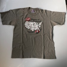 Vintage Weapons of Mass Destruction Shirt Mens Large Green Map USA Made