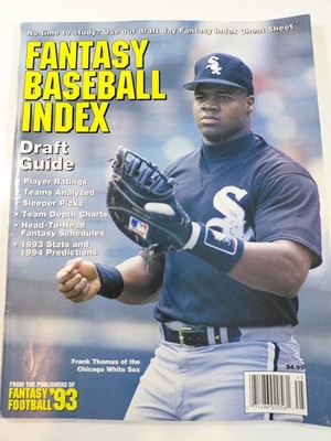 Fantasy Baseball Index 1994 Frank Thomas Chicago White Sox Draft Guide Magazine