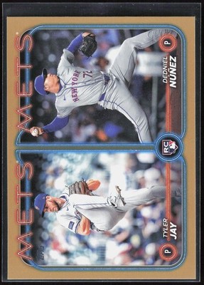 2024 Topps Update - Gold Dedniel Nunez Tyler Jay US82 /2024 New York Mets