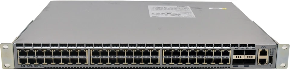 Arista DCS-7050TX-64 48-Port 10G Ethernet Switch 4x 40GbE QSFP+ Port Rack Ears