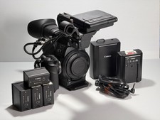 Canon EOS C300 EF mount Cinema Camera w/ 4 batteries, charger, pwr supply