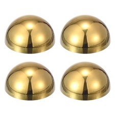 4pcs 5.3" Stainless Steel Hollow Mirror Polished Hemisphere Ball, Golden