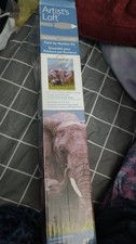 Artist's Loft Acrylic Painting Starter Kit 12 PC Canvas 12x12 Elephant New