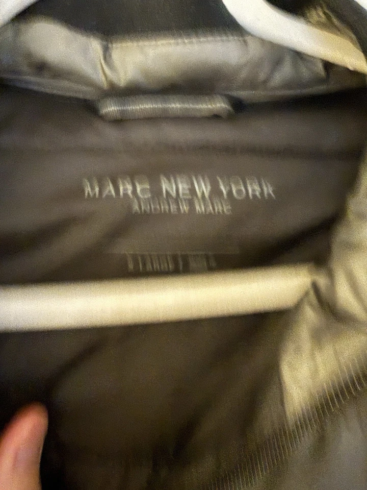 Abrigo chaqueta acolchada gris Marc New York para hombre XL cremallera completa Foto 2 de 4