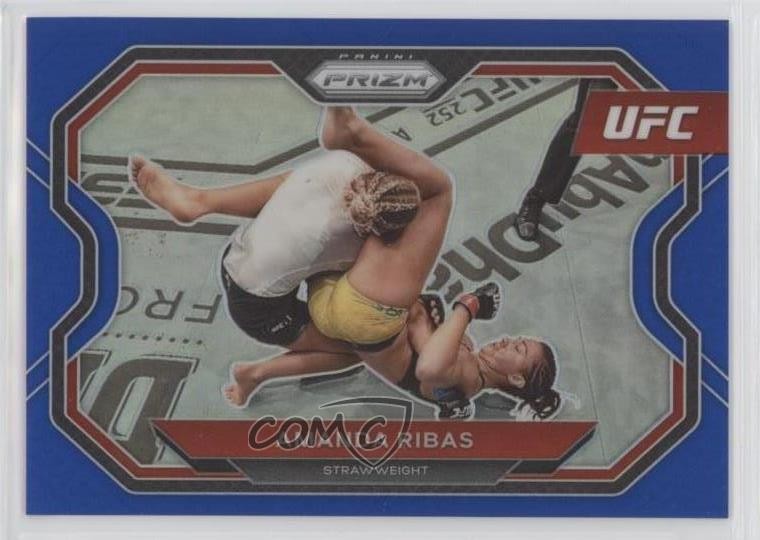 2021 Panini Prizm UFC Blue Prizm 90/199 Amanda Ribas #162 1b8