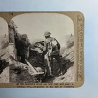 WW1 Military Stereoview C1916 Real Photo Croisilles France German Soldier POW
