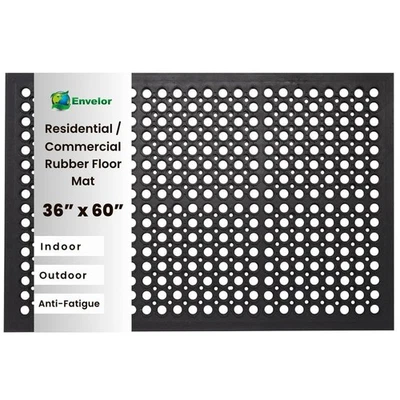 Envelor Anti Fatigue Rubber Floor Mat Non-Slip Restaurant Mat for Floors Bar ...