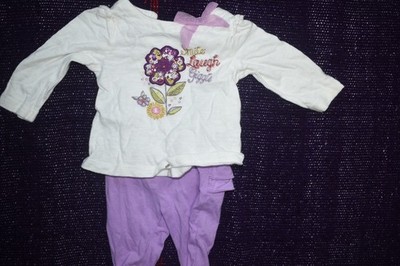 3-6 Months Girls Route 66 Shirt  Smile, Laugh, Giggle  (off Brand Pants Included