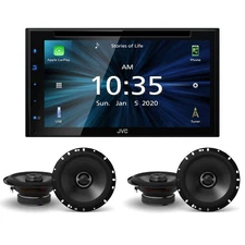 JVC KW-V660BT 6.8" Receiver CarPlay/Android Auto + S-S65 Speakers