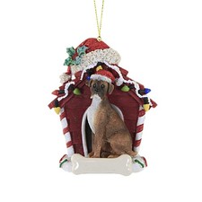 Kurt S. Adler 4.00In In Dog House, Polyresin, Christmas Bone