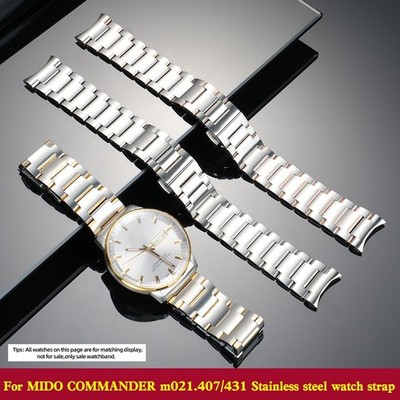 For MIDO COMMANDER M021.431 M021.407 Steel Bracelet M021 Watch Chain 21mm Belt