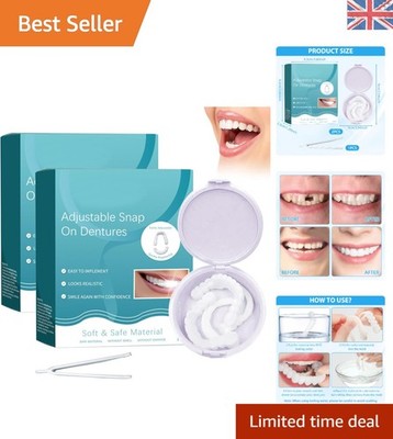 Instant Smile Makeover mit 2 Paar Snap-on Veneers Zähnen - verstellbare Passform