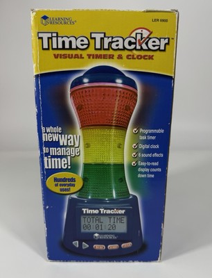 Time Tracker Visual Timer & Clock Learning Resources Lights & Sound Programmable
