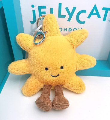 Jellycat Amuseables Sun Bag Charm  Cute Sunflower Plush Keychain Toy Gift TRENDY
