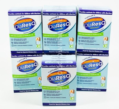 7 Toddlers DiaResQ Diarrhea Relief natural =6 VANILLA drink mix packets 06/2026