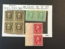 Scott #  551, 554,563  MNH    2024 Scott Catalogue Value $  12.50