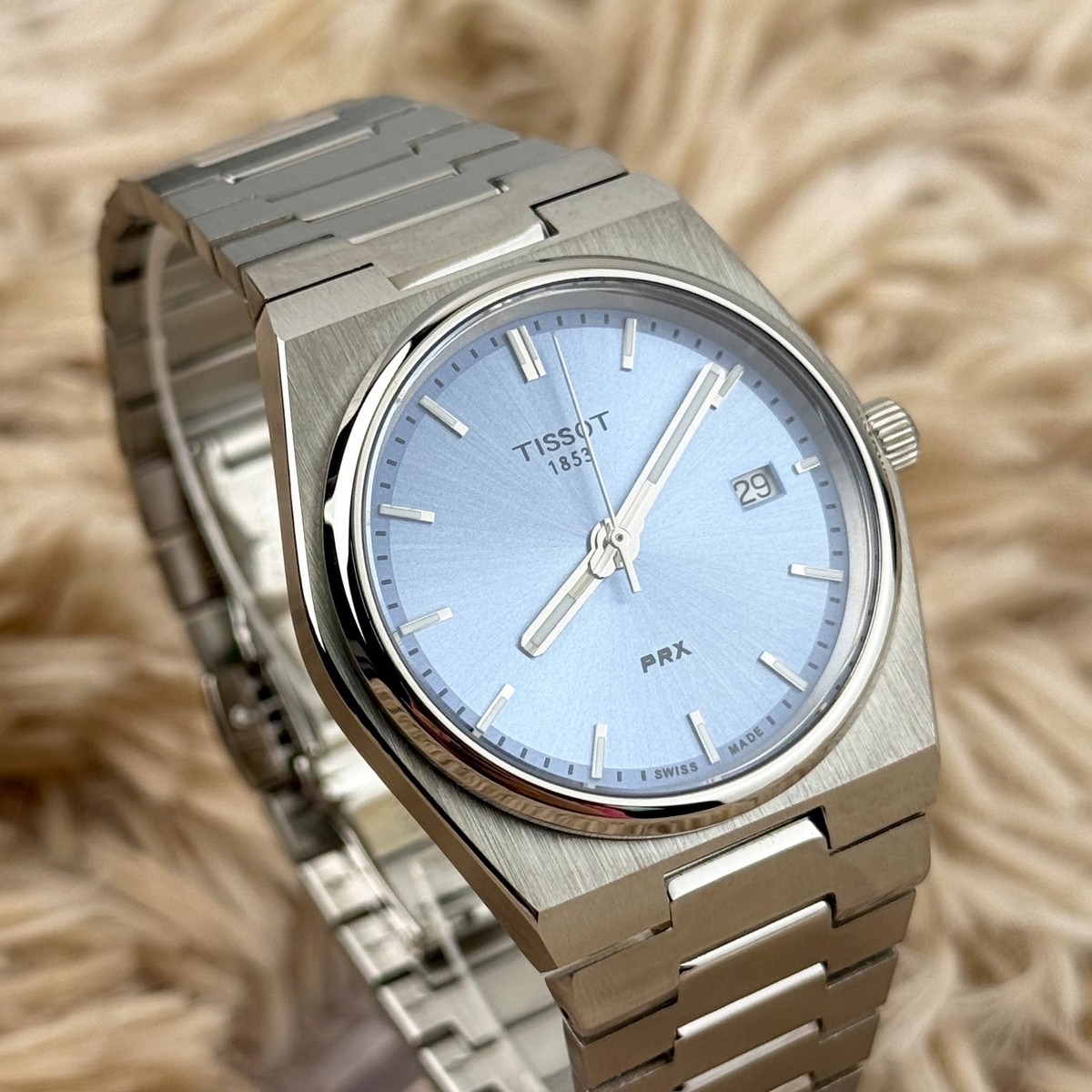 ティソPRX ライトブルー　35mm TISSOT(ティソ) PRX ピーアールエックス 腕時計 35mm経 ライトブルー