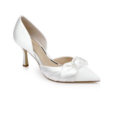 Women's Jewel Badgley Mischka Emelia Evening Pumps Ivory Satin