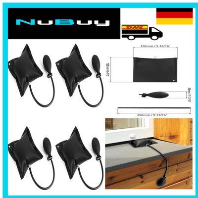QWORK Montagekissen 4 Stück Luftkissenheber 200kg Schwarz