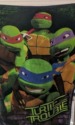 Turtle Power Poly Plush Throw/Blanket 57'' X 40'' Nickelodeon Ninja Turtles