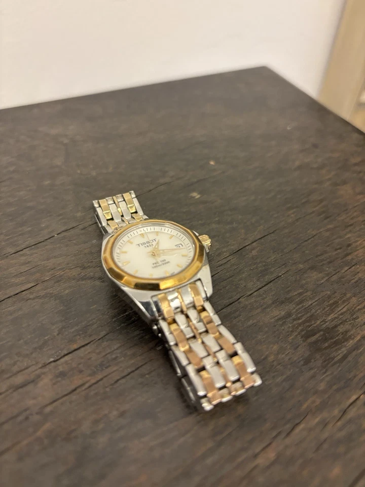 Tissot PRC 100 Damen Bi-Color P870/970 QUARZ Perlmutt Zifferblatt Armbanduhr - Bild 2 von 4