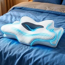 Sleep Doctor Approved Cervical Neck Pillow for Sleeping, Ergonomic Contour Si...