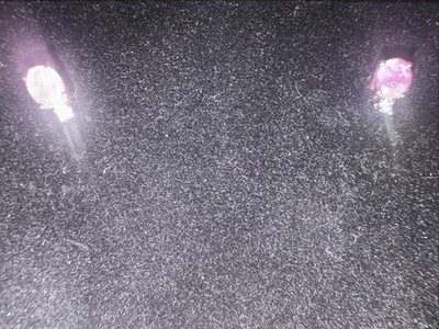 Rosa Rubin und Diamant Ohrstecker in Sterlingsilber - wieder abgenommen