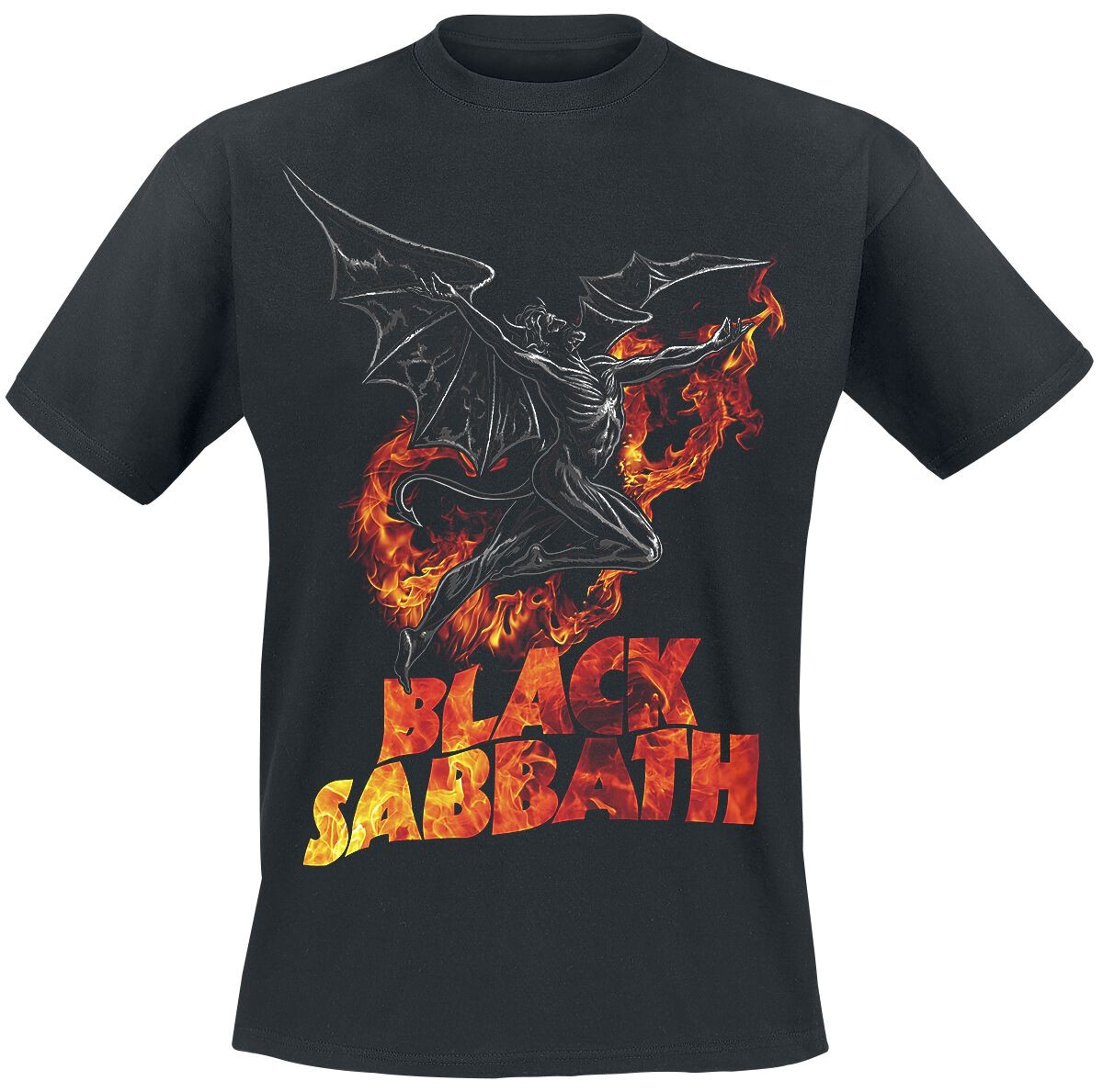 Футболка Black Sabbath Herren Burning Demon schwarz Band-Товар, Группы