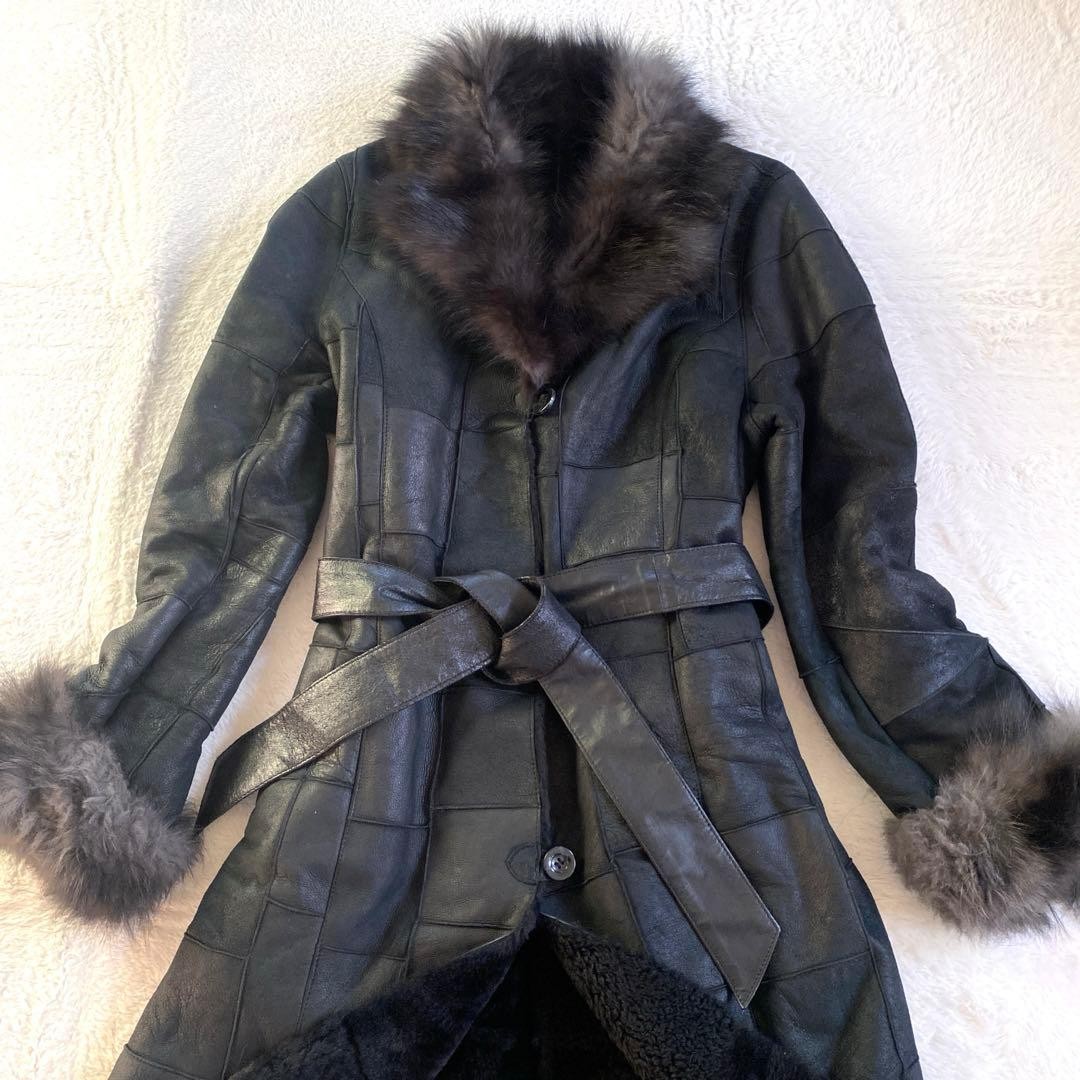 Moncada Real Shearling Patchwork Fox Fur Coat M B… - image 2