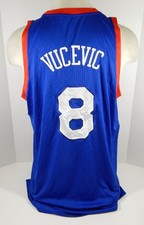 2011-12 Philadelphia 76ers Nikola Vucevic #8 Game Issued Blue Jersey Rookie Year