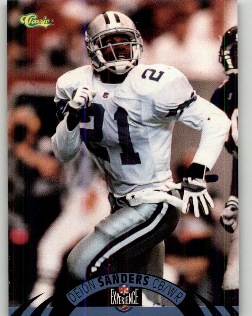 1996 Classic NFL Experience Deion Sanders #80 Dallas Cowboys