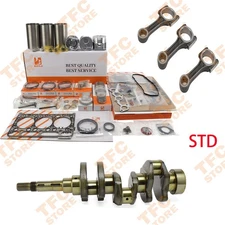D1703 Overhaul Rebuild Kit + Crankshaft + Connecting Rod For Kubota Bearing:52mm
