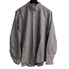 Ralph Lauren Shirt Blue Plaid Button Down Long Sleeve Size XL Classic Fit Preppy