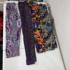 Lot Of 4 Colorful Patterned Women's Leggings, Size Small, Reseller Lot/ Bundle