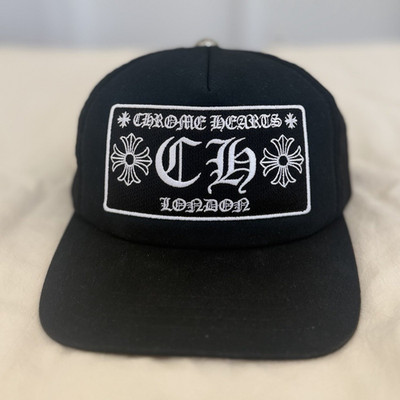 Chrome Hearts CH London Black Trucker Hat Snapback Mesh Back One Size