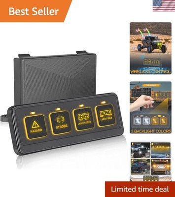 Compact Wireless Switch Relay Box - 60 Amp Control for Vehicle Accessories